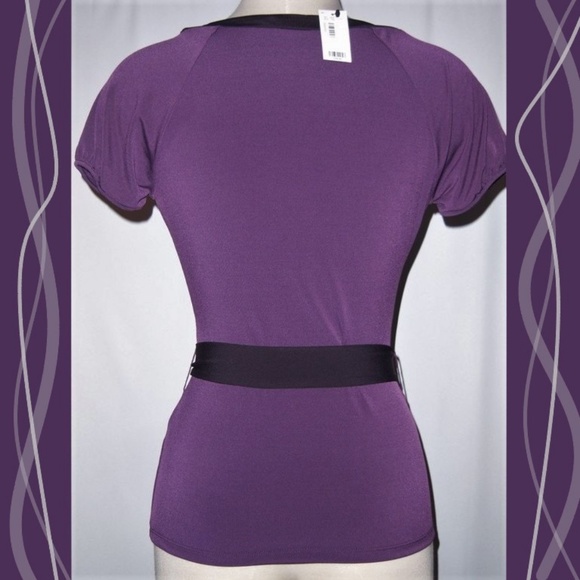 NWT The LIMITED Plum Wrap Style Shirt Size XSmall - Picture 5 of 6